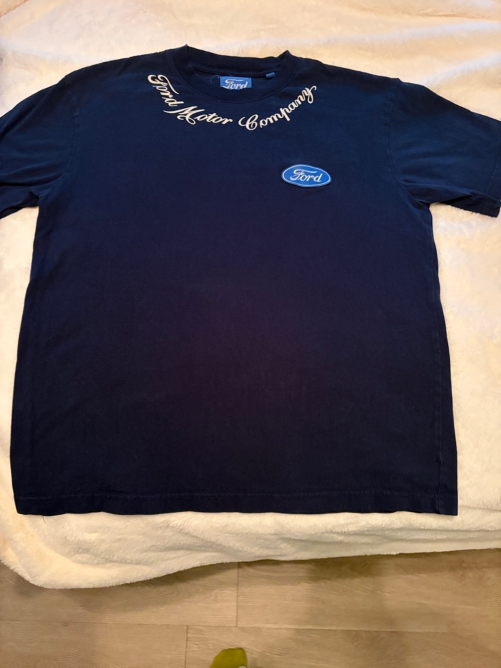 Pacsun Ford Navy Short Sleeve Logo Tee with Script Detail